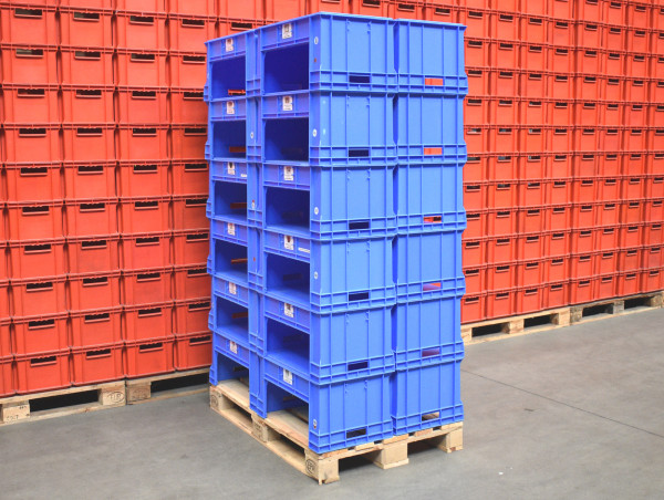Eurostapelbehaelter Kunststoffbox Sichtfenster Stapelbehaelter 400x600x320 mm