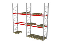 Bito Palettenregal 2 Felder Hochregal Schwerlastregal Stahlregal Höhe 4.000 mm  Bito Palettenregal 2 Felder Hochregal Schwerlastregal Stahlregal Höhe 4.000 mm