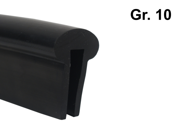 Siebschutzprofil Gr. 10 schwarz Kantenschutz 8x26x27/12 mm Klemmprofil