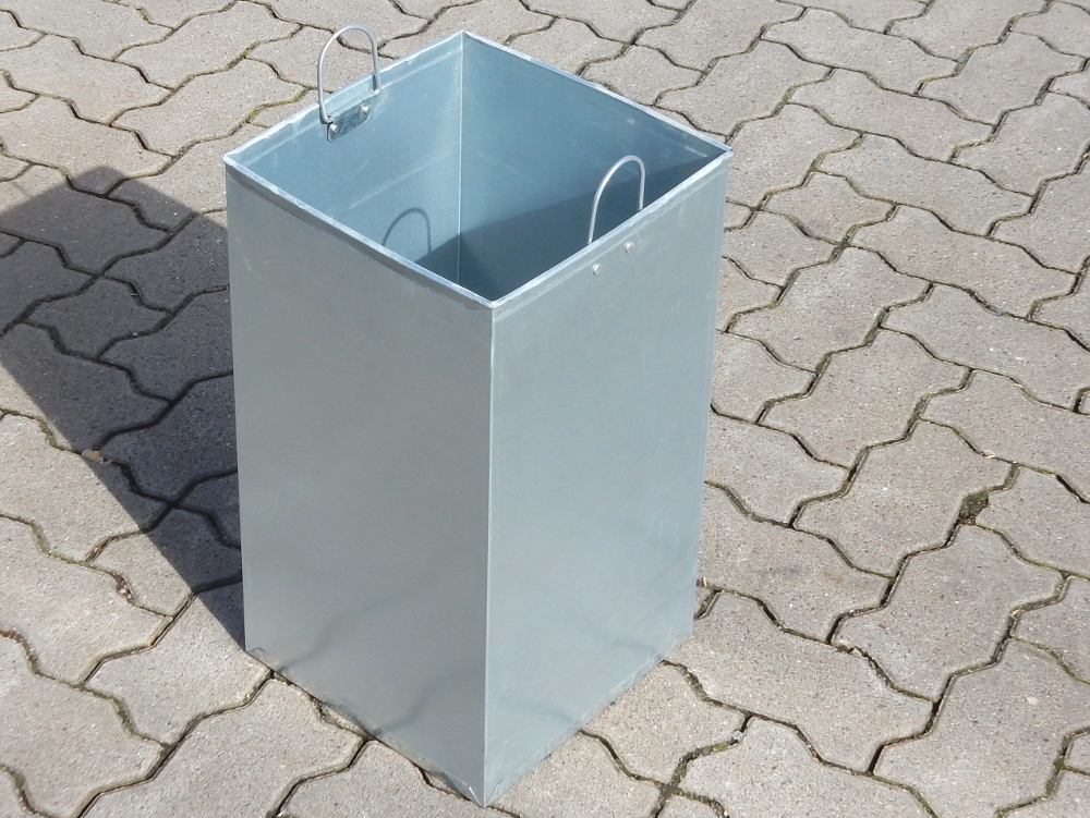 Abfalleimer outdoor Stand-Abfallbehälter abschließbar Stahl Inneneimer verzinkt 