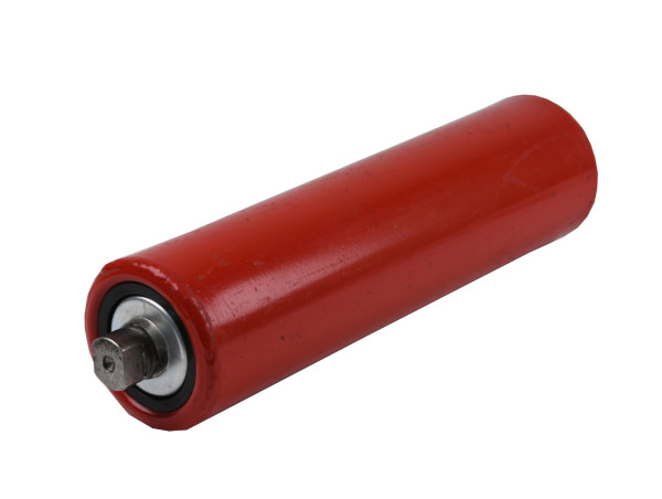 Tragrollen RL240 mm Ø69 mm Förderrolle Stahl lackiert rot Förderrollle rot 