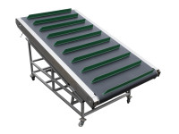 Steigförderband L2.800 B1.500 Edelstahl-Förderband Steigförderer 0,14 m/s Steigförderband L2.800 B1.500 Edelstahl-Förderband Steigförderer 0,14 m/s