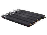 5 gummierte Interroll Tragrollen L430 Förderband Rolle Normrolle Gummi Mantel   5 gummierte Interroll Tragrollen L430 Förderband Rolle Normrolle Gummi Mantel