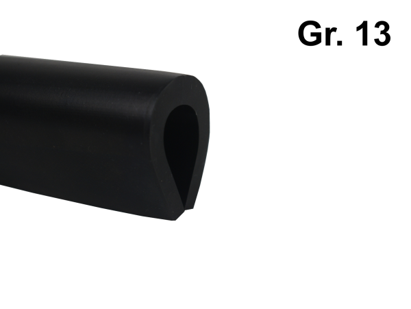 Siebschutzprofil Gr. 13 schwarz Kantenschutz 15x30x28,5/7,5 mm Klemmprofil