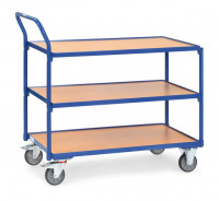 Fetra Tischwagen 2752 Ladefläche 1.000 x 600 mm 300 kg mit 3 Böden aus Holz Griff hochstehend Fetra Tischwagen 2752 Ladefläche 1.000 x 600 mm 300 kg mit 3 Böden aus Holz Griff hochstehend