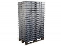 SSI Schäfer EF 6120 Eurobox 76x Stück je Palette Stapelkiste grau  SSI Schäfer EF 6120 Eurobox 76x Stück je Palette Stapelkiste grau
