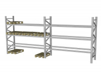 2 Felder Palettenregal Schwerlastregal  2 Felder Palettenregal Schwerlastregal