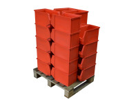28x SSI Schäfer LF322 Sichtlagerkasten rot 209x343x200 mm Kleinteilebox 28x SSI Schäfer LF322 Sichtlagerkasten rot 209x343x200 mm Kleinteilebox