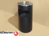 Abfall-Ascher schwarz 20 Liter Mülleimer Abfallbehälter Sicherheits-Standascher Abfall-Ascher schwarz 20 Liter Mülleimer Abfallbehälter Sicherheits-Standascher