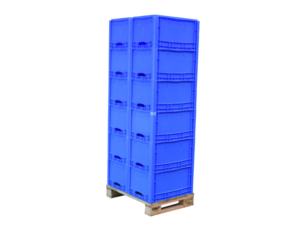 12 Stück Bito 6432 Euroboxen Kunststoffbehälter blau 400x600x320 mm