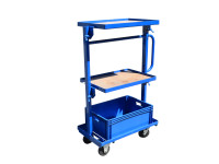 Transportwagen Etagenwagen Stahl blau Rollwagen 2 Böden Höhe 1.235 mm Transportwagen Etagenwagen Stahl blau Rollwagen 2 Böden Höhe 1.235 mm