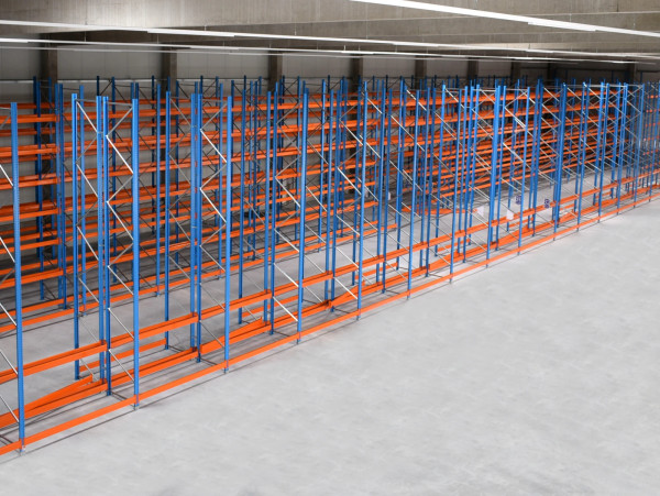 Stow Palettenregal H 4.500 mm LW 3.600 mm 2 Ebenen Fachlast 4.000 kg