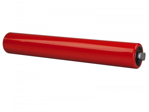 Förderbandrolle Stahlrolle rot lackiert Kieswerk Gurtbandrolle 63,5 mm 