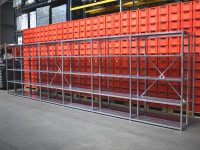 Mauser Länge 7235 mm Fachbodenregal Doppelregal Lagerregal Stahlregal Mauser Länge 7235 mm Fachbodenregal Doppelregal Lagerregal Stahlregal