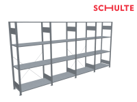 Schulte Fachbodenregal MULTIplus150 H 2.000 mm x T 436 / 536 / 636 mm einseitig nutzbar Schulte Fachbodenregal MULTIplus150 H 2.000 mm x T 436 / 536 / 636 mm einseitig nutzbar