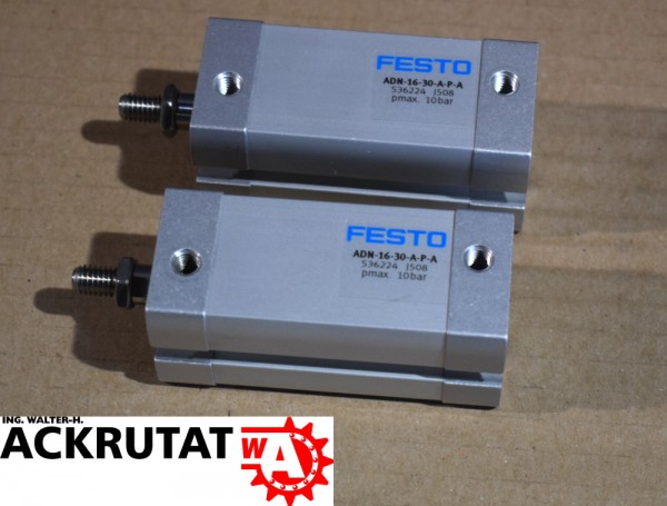 2x Festo Zylinder ADN-16-30-A-P-A Kompaktzylinder Hub 536224 Pneumatik 10 bar