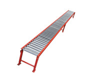 Schwerkraftrollenbahn Dexion Länge 6.000 mm Nutzbreite 495 mm Rollenbahn rot lackiert Schwerkraftrollenbahn Dexion Länge 6.000 mm Nutzbreite 495 mm Rollenbahn rot lackiert