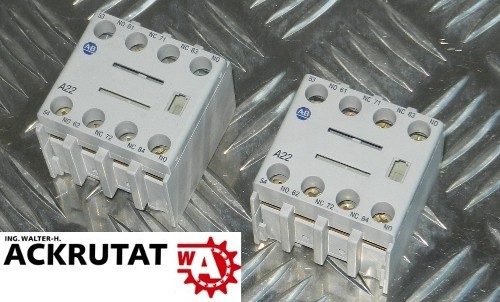 2 Stück Allen Bradley Hilfsschütz 2S 2Ö CAT 100-F 100-FA22 A22 Schütz 10A