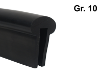 Siebschutzprofil Gr. 10 schwarz Kantenschutz 8x26x27/12 mm Klemmprofil Siebschutzprofil Gr. 10 schwarz Kantenschutz 8x26x27/12 mm Klemmprofil