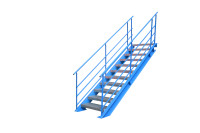 Stahlwangentreppe Industrietreppe Stahltreppe Höhe 2000 mm Wangentreppe Treppe 11 Stufen Stahlwangentreppe Industrietreppe Stahltreppe Höhe 2000 mm Wangentreppe Treppe 11 Stufen