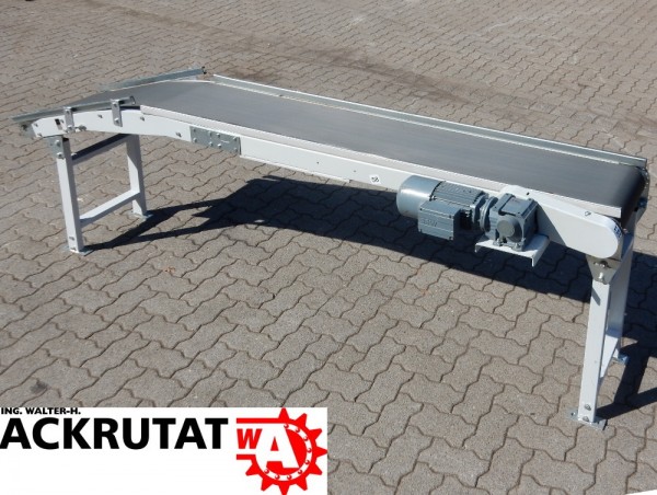 Trapo Steigförderer Förderband L 2800 mm Rillengurtförderer Gurtbreite 340 mm