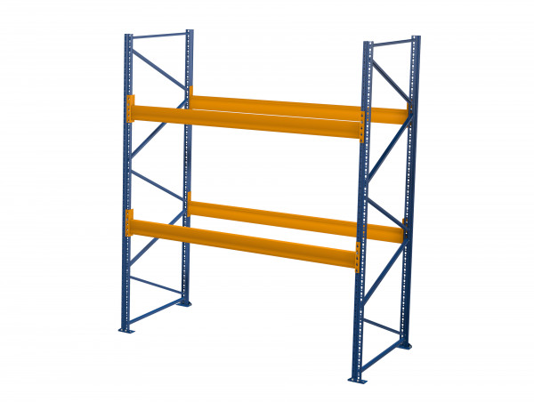 1 Feld Palettenregal mit 2 Rahmen und 4 Traversn 