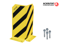 Rammschutzecke L-Form Anfahrschutz H 400 mm 90° Palettenregal Eckschutz inkl. 4x M12 Bodenanker Rammschutzecke L-Form Anfahrschutz H 400 mm 90° Palettenregal Eckschutz inkl. 4x M12 Bodenanker