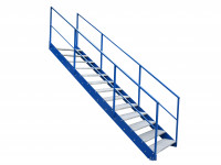 Stahltreppe Höhe 2.350 mm Industrietreppe 13 Stahlstufen verzinkt Bühnentreppe Stahltreppe Höhe 2.350 mm Industrietreppe 13 Stahlstufen verzinkt Bühnentreppe