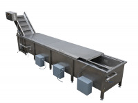 Edelstahl-Förderanlage L6400 B475 Lebensmittelförderer Engspiralgliederband  Edelstahl-Förderanlage L6400 B475 Lebensmittelförderer Engspiralgliederband