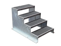 Stahltreppe Industrietreppe Höhe 585 mm Treppe Standtreppe Gitterrosttreppe 4 Stufen Stahltreppe Industrietreppe Höhe 585 mm Treppe Standtreppe Gitterrosttreppe 4 Stufen