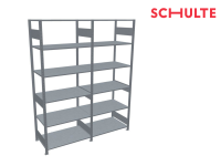 Schulte Fachbodenregal MULTIplus150 H 2.500 mm x T 636 mm beidseitig nutzbar Schulte Fachbodenregal MULTIplus150 H 2.500 mm x T 636 mm beidseitig nutzbar