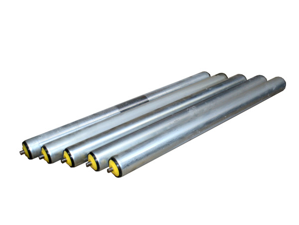 5x Tragrollen verzinkt Länge 640 mm Ø 50 mm Rollenbahn Transportrolle