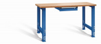 Otto Kind Werkbank 1524 x 750 x 730-1050 mm (BxTxH), Holzplatte, blau, Typ function 1524 HV Otto Kind Werkbank 1524 x 750 x 730-1050 mm (BxTxH), Holzplatte, blau, Typ function 1524 HV