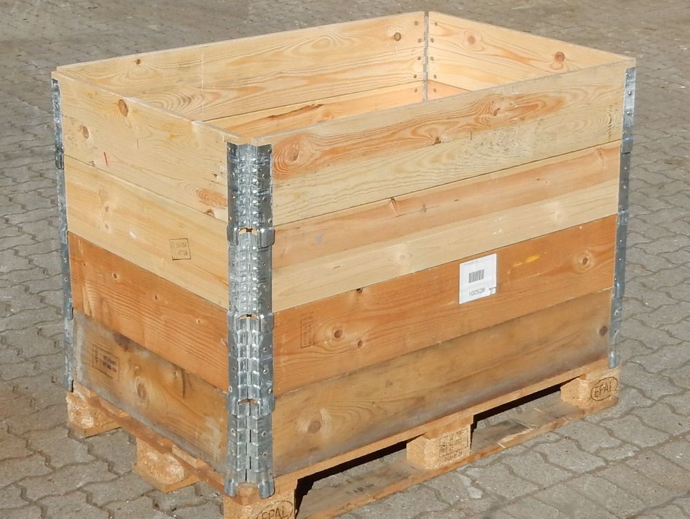 10 Stück Palettenrahmen 1200 x 800 x 200 Palettenaufsteckrahmen